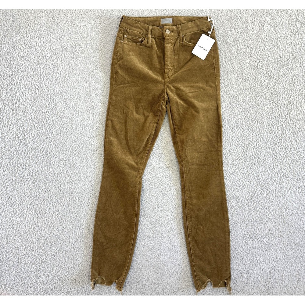 Mother Corduroy Jeans‎ Womens 25 High Waisted Looker Ankle Chew USA Okra Wash
